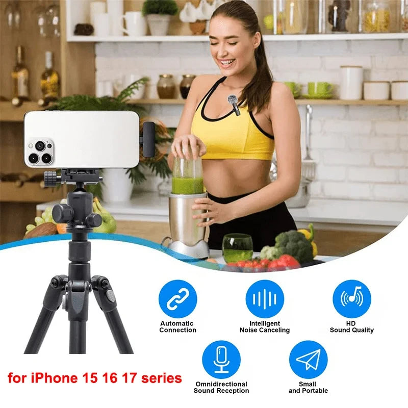 2-in-1 Wireless Clip-On Microphone