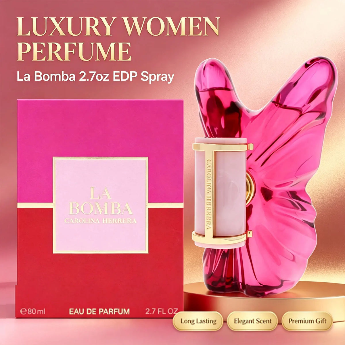 La Bomba Women’s Eau de Parfum – Long-Lasting Floral Fragrance