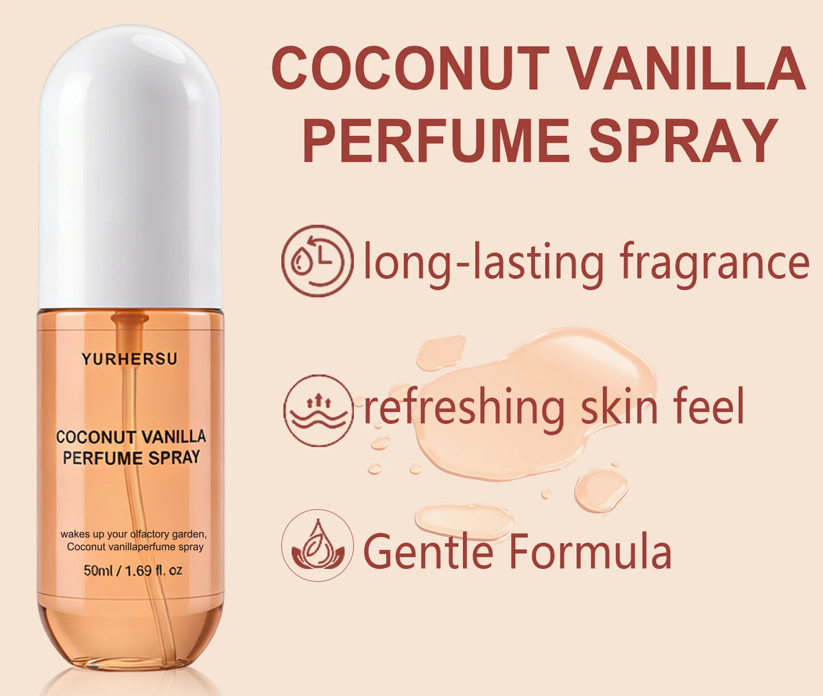 Vanilla Coconut BodyMist Spray for Women